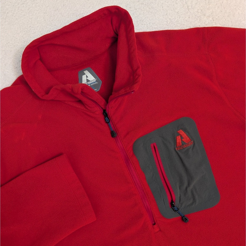 Eddie Bauer Sweater Mens Large Red Fleece First‎ Ascent Cloud Layer Performance